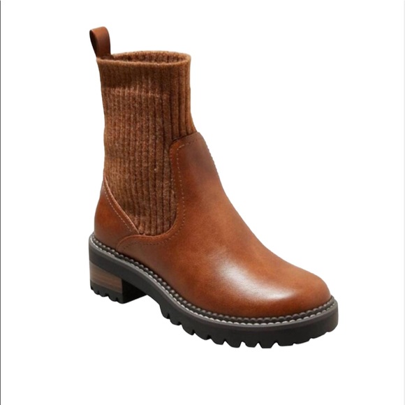 Universal Thread Shoes - Universal Thread Daphne Block Heel Sock Boots Memory Foam Size 6